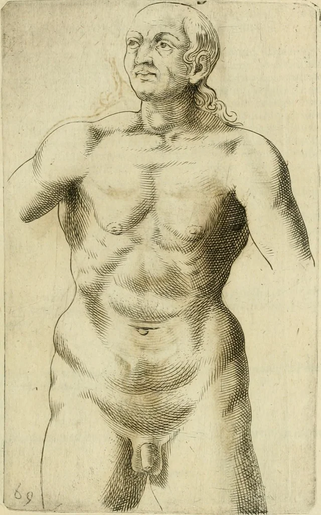An illustration from Io. Batis. Portae Neap. De humana physiognomia li. VI : in quibus docetur quom[odo] animi propentes naturalibus remediis compesci possint, 1602, leaf 130