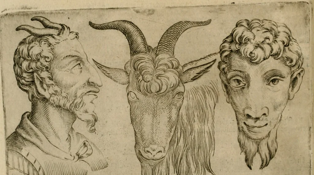 An illustration from Io. Batis. Portae Neap. De humana physiognomia li. VI : in quibus docetur quom[odo] animi propentes naturalibus remediis compesci possint, 1602, leaf 163