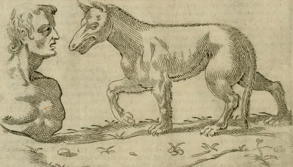 An illustration from Io. Batis. Portae Neap. De humana physiognomia li. VI : in quibus docetur quom[odo] animi propentes naturalibus remediis compesci possint, 1602, leaf 25