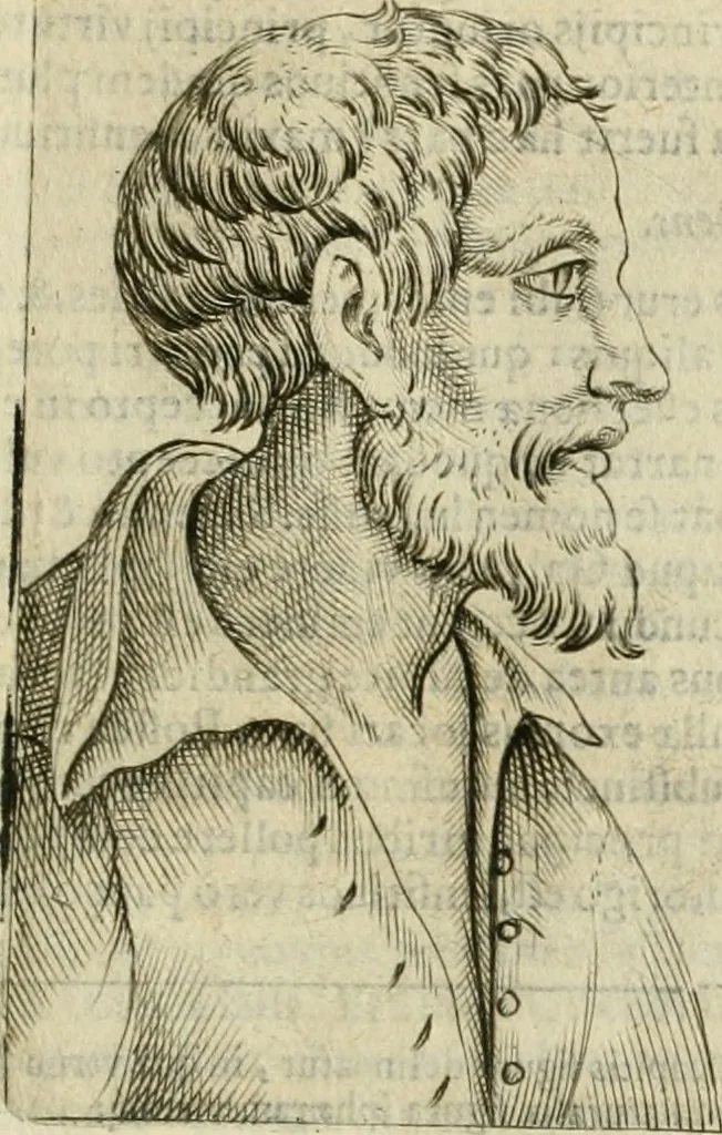 An illustration from Io. Batis. Portae Neap. De humana physiognomia li. VI : in quibus docetur quom[odo] animi propentes naturalibus remediis compesci possint, 1602, leaf 54