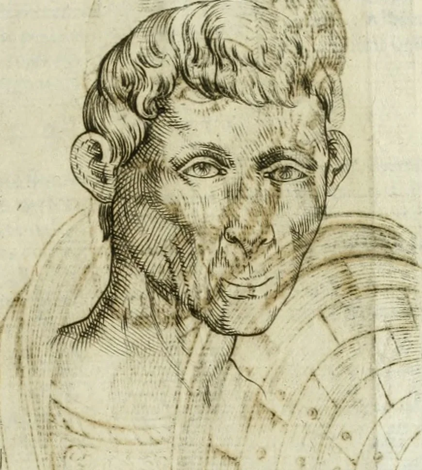 An illustration from Io. Batis. Portae Neap. De humana physiognomia li. VI : in quibus docetur quom[odo] animi propentes naturalibus remediis compesci possint, 1602, leaf 72