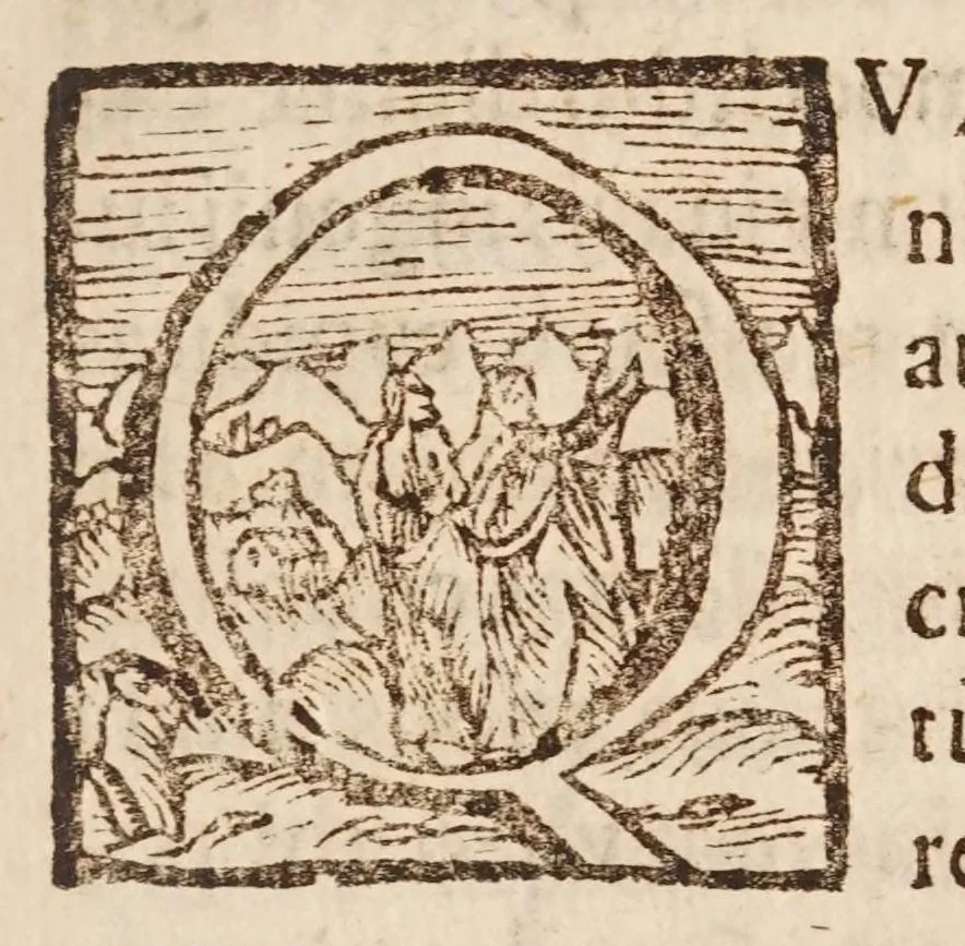 An illustration from Io: Chrysostomi Magneni ... Democritvs reviviscens, sive, De atomis ad excellentissimum senatvm mediolanensem : addita est Democriti vita cum indicibus necessarijs, 1646, leaf 21