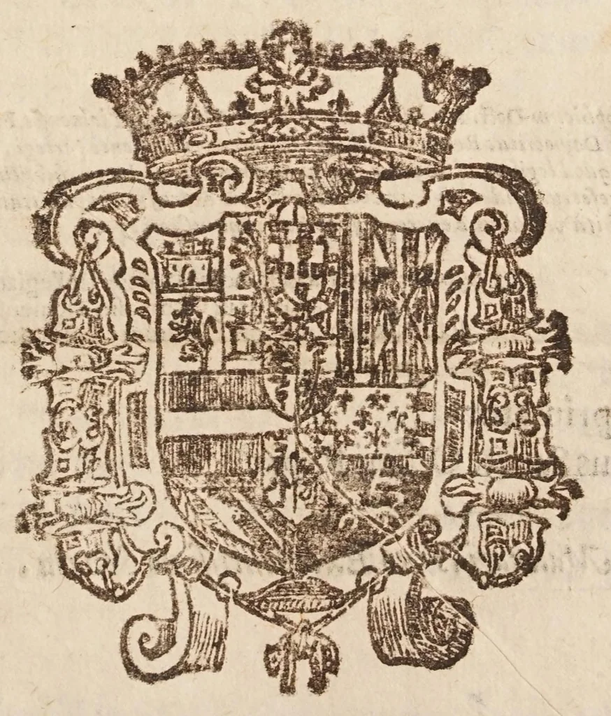 An illustration from Io: Chrysostomi Magneni ... Democritvs reviviscens, sive, De atomis ad excellentissimum senatvm mediolanensem : addita est Democriti vita cum indicibus necessarijs, 1646, leaf 7