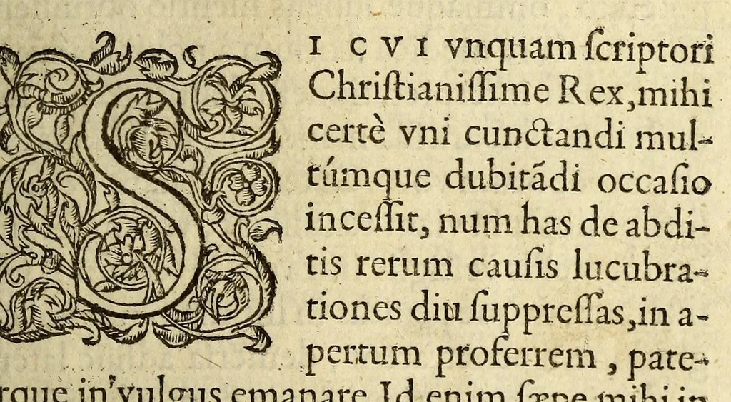 An illustration from Io. Fernelii Ambiani de abditis rerum causis libri duo, 1560, leaf 7
