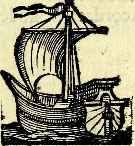 An illustration from Io: Francisci Bonomij Bononiensis Chiron Achillis, siue, Nauarchus humanæ uitæ : morali emblemate geminato ad felicitatis portum perducens, 1661, leaf 104
