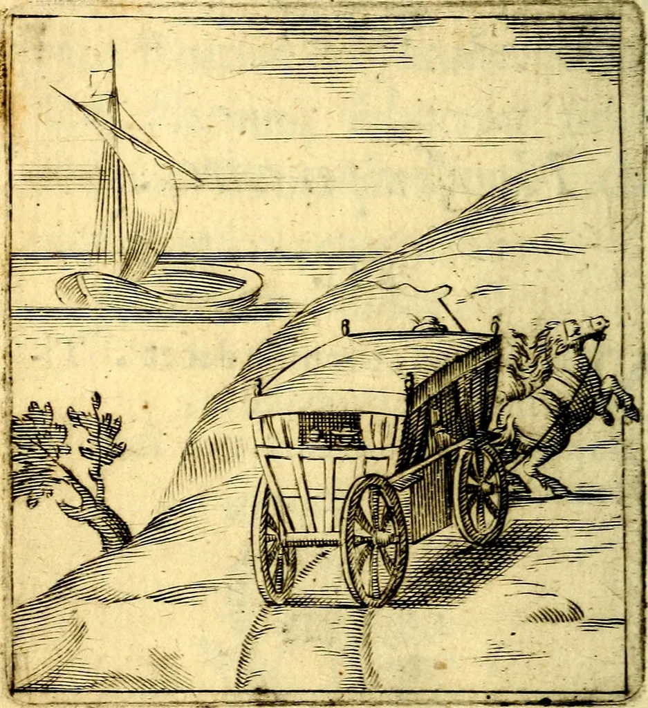 An illustration from Io: Francisci Bonomij Bononiensis Chiron Achillis, siue, Nauarchus humanæ uitæ : morali emblemate geminato ad felicitatis portum perducens, 1661, leaf 129