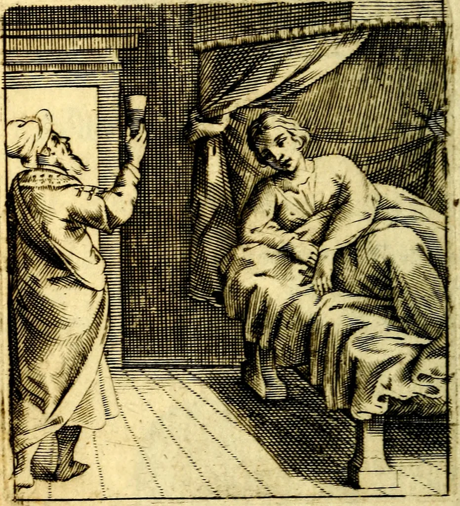 An illustration from Io: Francisci Bonomij Bononiensis Chiron Achillis, siue, Nauarchus humanæ uitæ : morali emblemate geminato ad felicitatis portum perducens, 1661, leaf 145