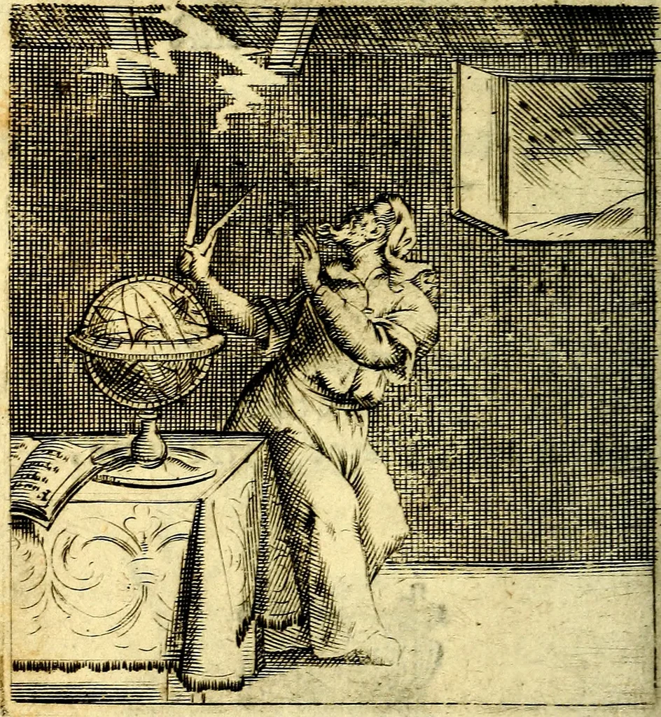 An illustration from Io: Francisci Bonomij Bononiensis Chiron Achillis, siue, Nauarchus humanæ uitæ : morali emblemate geminato ad felicitatis portum perducens, 1661, leaf 205