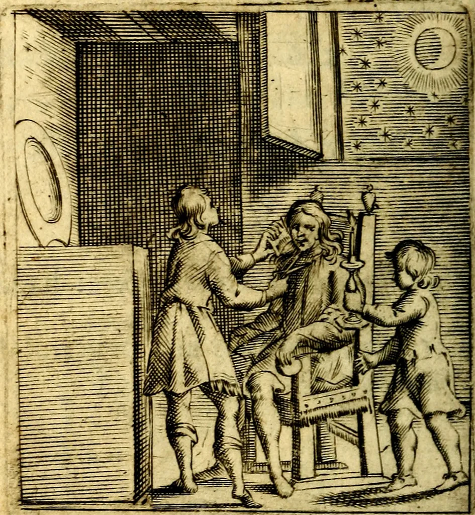 An illustration from Io: Francisci Bonomij Bononiensis Chiron Achillis, siue, Nauarchus humanæ uitæ : morali emblemate geminato ad felicitatis portum perducens, 1661, leaf 93