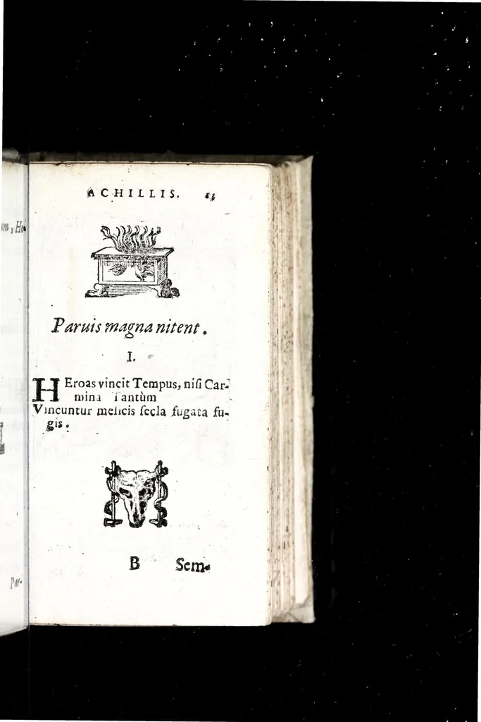 An illustration from Io. Francisci Bonomij Bononiensis Chiron Achillis, siue, Nauarchus humanae vitae : morali emblemate geminato ad felicitatis portum perducens, 1661, leaf 183