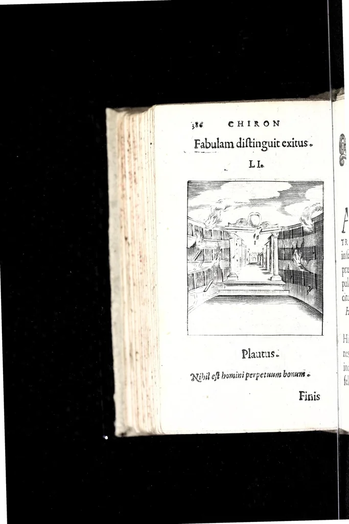 An illustration from Io. Francisci Bonomij Bononiensis Chiron Achillis, siue, Nauarchus humanae vitae : morali emblemate geminato ad felicitatis portum perducens, 1661, leaf 560
