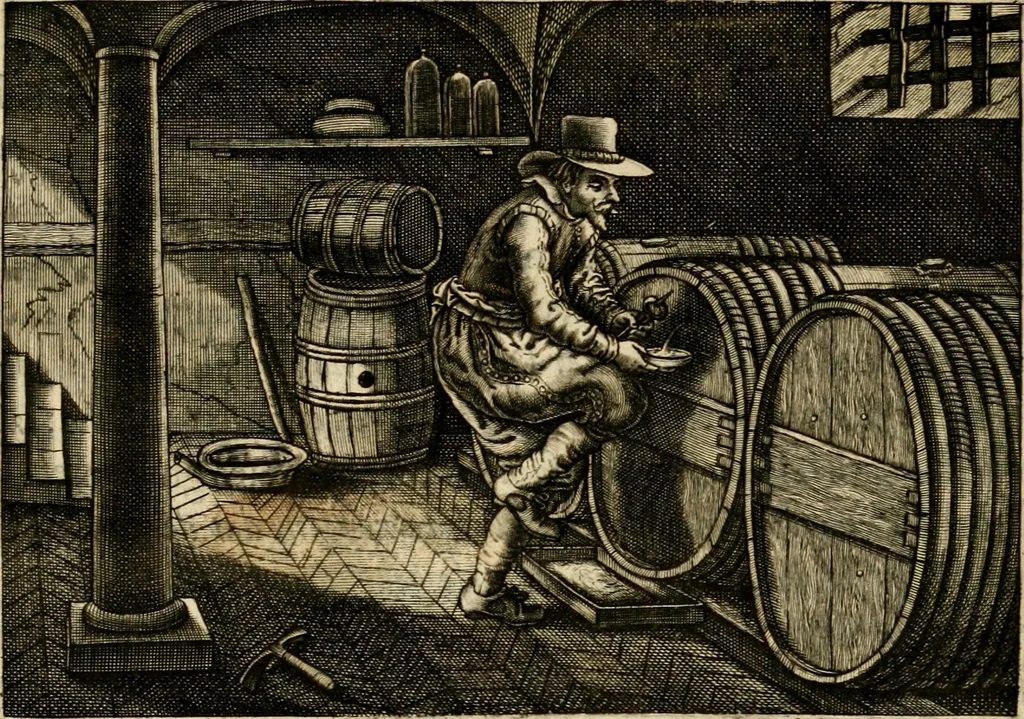 An illustration from Iohannis de Brunes I.C. Emblemata, of, Zinne-werck : voorghestelt in beelden, ghedichten en breeder uijt-legginghen, tot uijt-druckinghe en verbeteringhe van verscheijden feijlen onser eeuwe, 1624, leaf 109