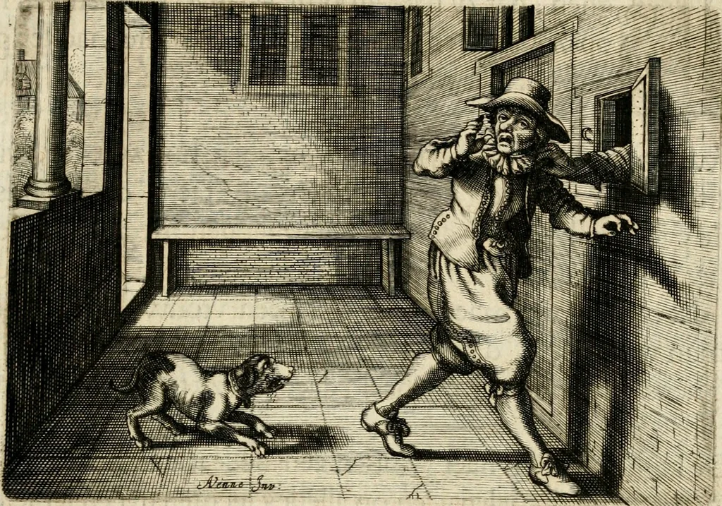 An illustration from Iohannis de Brunes I.C. Emblemata, of, Zinne-werck : voorghestelt in beelden, ghedichten en breeder uijt-legginghen, tot uijt-druckinghe en verbeteringhe van verscheijden feijlen onser eeuwe, 1624, leaf 126