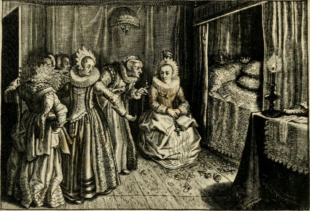 An illustration from Iohannis de Brunes I.C. Emblemata, of, Zinne-werck : voorghestelt in beelden, ghedichten en breeder uijt-legginghen, tot uijt-druckinghe en verbeteringhe van verscheijden feijlen onser eeuwe, 1624, leaf 26