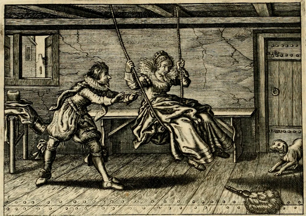 An illustration from Iohannis de Brunes I.C. Emblemata, of, Zinne-werck : voorghestelt in beelden, ghedichten en breeder uijt-legginghen, tot uijt-druckinghe en verbeteringhe van verscheijden feijlen onser eeuwe, 1624, leaf 271