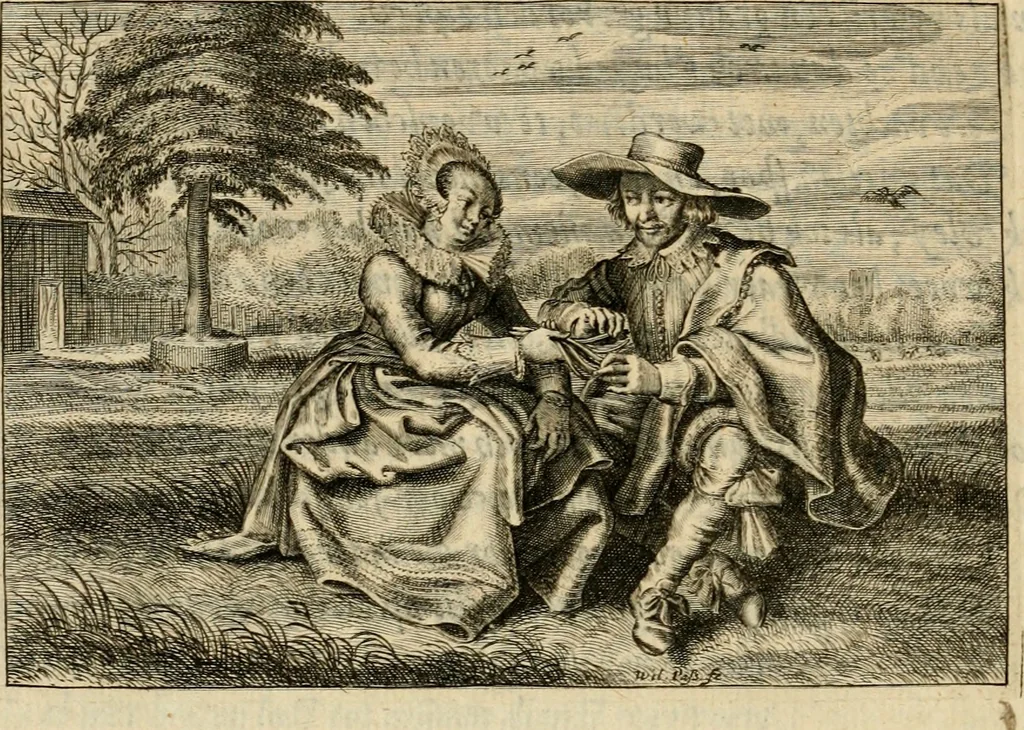 An illustration from Iohannis de Brunes I.C. Emblemata, of, Zinne-werck : voorghestelt in beelden, ghedichten en breeder uijt-legginghen, tot uijt-druckinghe en verbeteringhe van verscheijden feijlen onser eeuwe, 1624, leaf 311