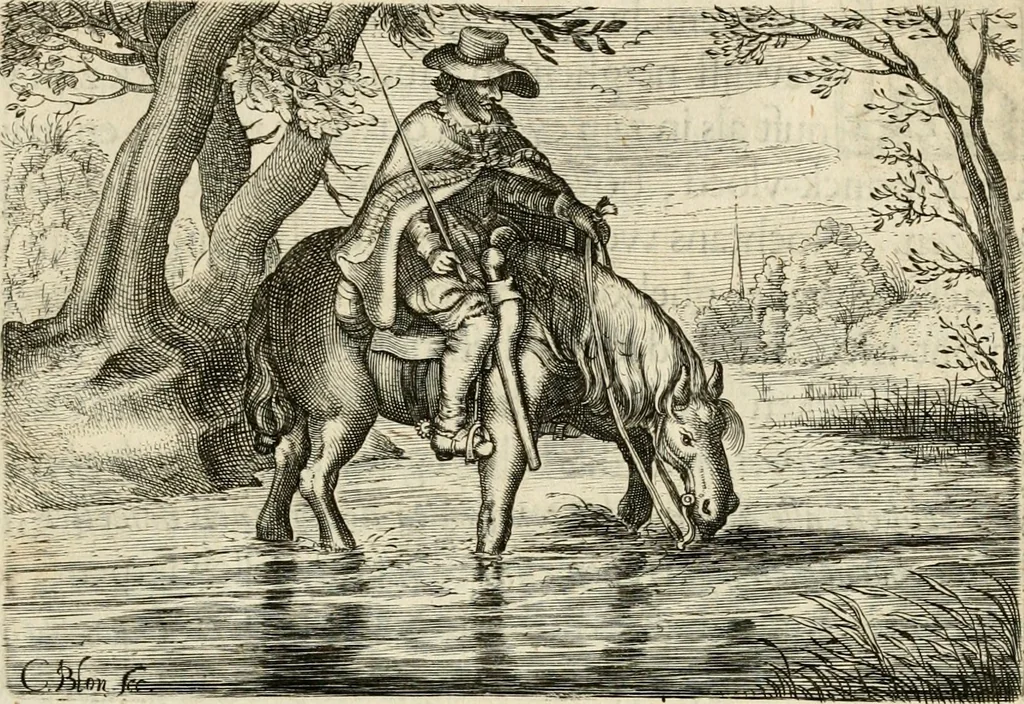 An illustration from Iohannis de Brunes I.C. Emblemata, of, Zinne-werck : voorghestelt in beelden, ghedichten en breeder uijt-legginghen, tot uijt-druckinghe en verbeteringhe van verscheijden feijlen onser eeuwe, 1624, leaf 340