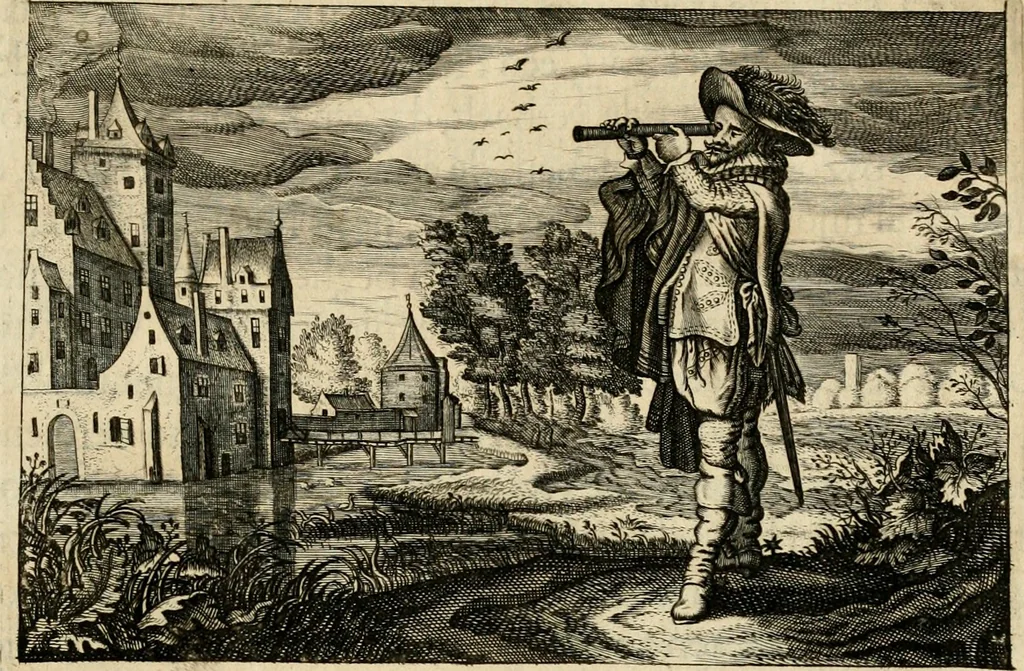 An illustration from Iohannis de Brunes I.C. Emblemata, of, Zinne-werck : voorghestelt in beelden, ghedichten en breeder uijt-legginghen, tot uijt-druckinghe en verbeteringhe van verscheijden feijlen onser eeuwe, 1624, leaf 350