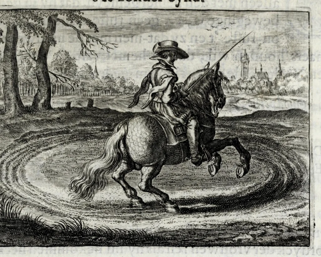 An illustration from Iohannis de Brunes I.C. Emblemata of zinne-werck : voorghestelt in beelden, ghedichten en breeder uijt-legginghen, tot uijt-druckinghe en verbeteringhe van verscheijden feijlen onser eeuwe, 1661, leaf 393