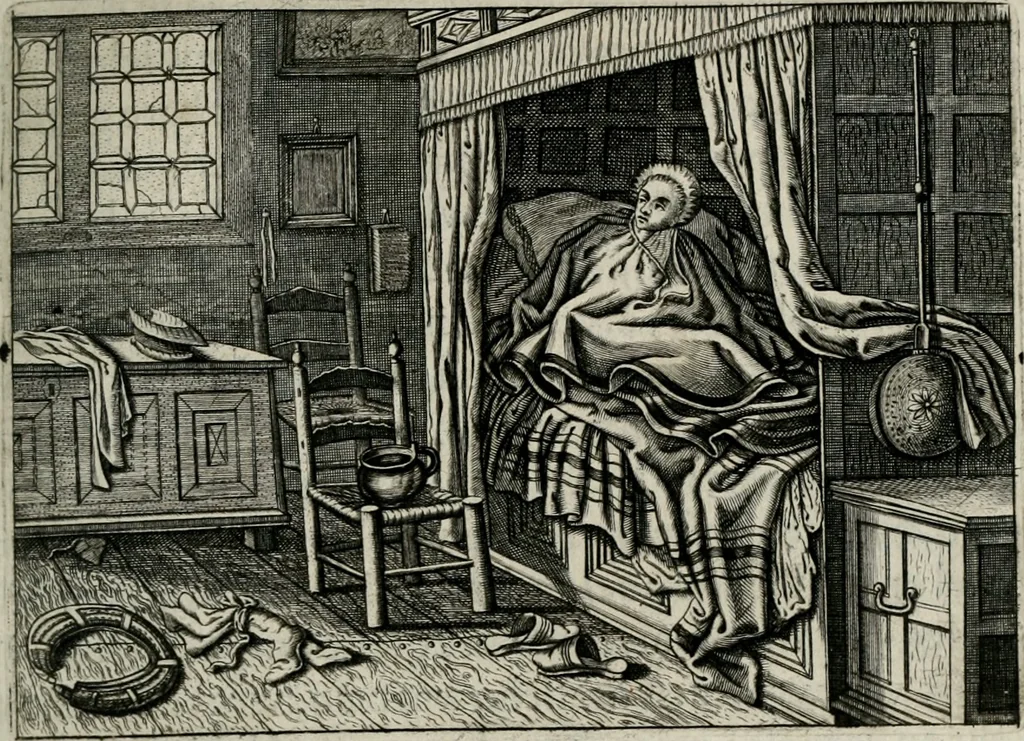 An illustration from Iohannis de Brunes I.C. Emblemata of Zinne-werck : vorghestelt, in beelden, ghedichten, en breeder uijt-legginghen, tot uijt-druckinghe, en verbeteringhe van verscheijden feijlen onser eeuwe, 1661, leaf 118