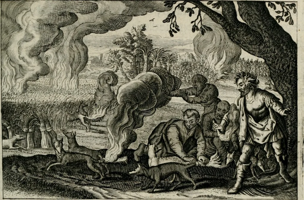 An illustration from Iohannis de Brunes I.C. Emblemata of Zinne-werck : vorghestelt, in beelden, ghedichten, en breeder uijt-legginghen, tot uijt-druckinghe, en verbeteringhe van verscheijden feijlen onser eeuwe, 1661, leaf 132