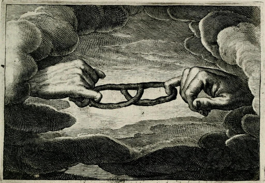 An illustration from Iohannis de Brunes I.C. Emblemata of Zinne-werck : vorghestelt, in beelden, ghedichten, en breeder uijt-legginghen, tot uijt-druckinghe, en verbeteringhe van verscheijden feijlen onser eeuwe, 1661, leaf 160