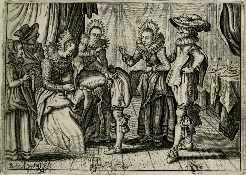 An illustration from Iohannis de Brunes I.C. Emblemata of Zinne-werck : vorghestelt, in beelden, ghedichten, en breeder uijt-legginghen, tot uijt-druckinghe, en verbeteringhe van verscheijden feijlen onser eeuwe, 1661, leaf 248