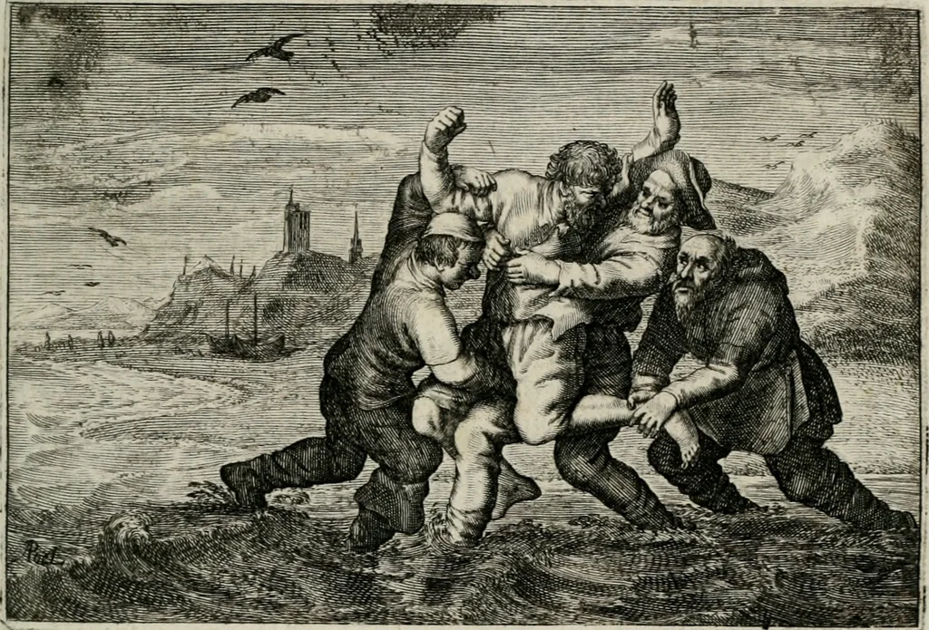 An illustration from Iohannis de Brunes I.C. Emblemata of Zinne-werck : vorghestelt, in beelden, ghedichten, en breeder uijt-legginghen, tot uijt-druckinghe, en verbeteringhe van verscheijden feijlen onser eeuwe, 1661, leaf 294