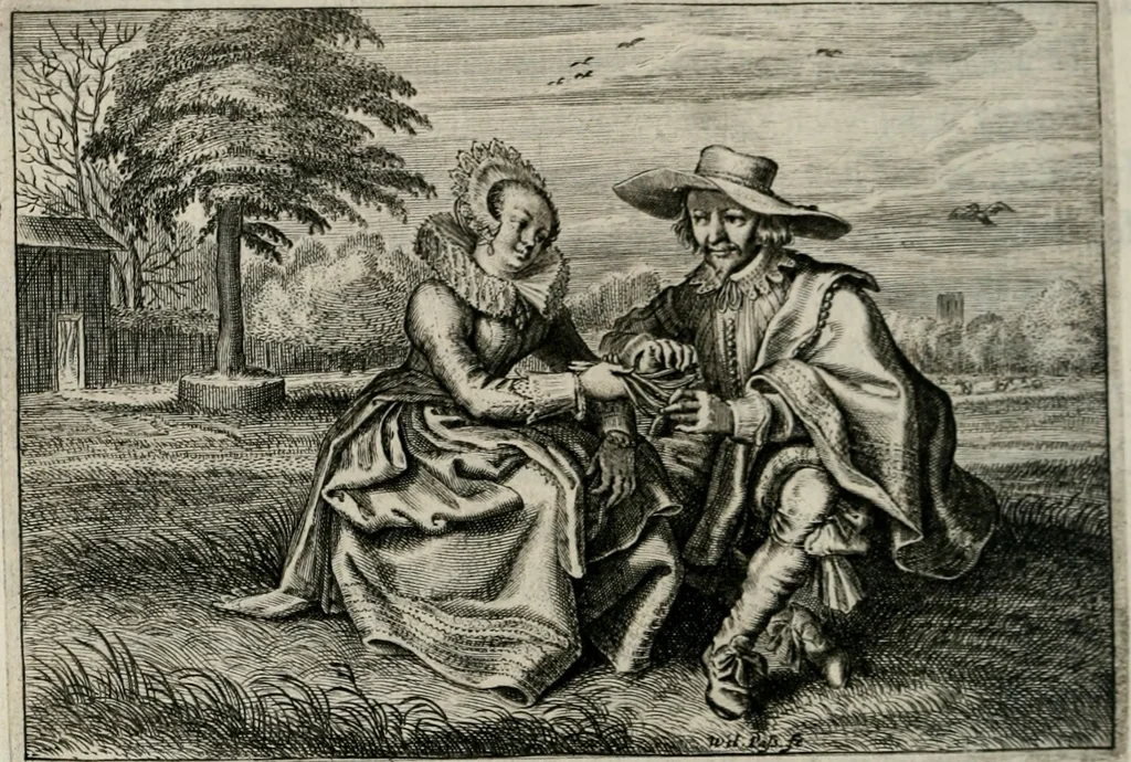An illustration from Iohannis de Brunes I.C. Emblemata of Zinne-werck : vorghestelt, in beelden, ghedichten, en breeder uijt-legginghen, tot uijt-druckinghe, en verbeteringhe van verscheijden feijlen onser eeuwe, 1661, leaf 311