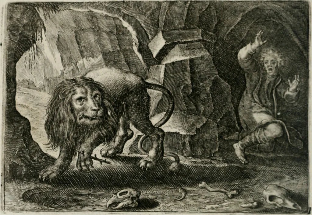 An illustration from Iohannis de Brunes I.C. Emblemata of Zinne-werck : vorghestelt, in beelden, ghedichten, en breeder uijt-legginghen, tot uijt-druckinghe, en verbeteringhe van verscheijden feijlen onser eeuwe, 1661, leaf 83