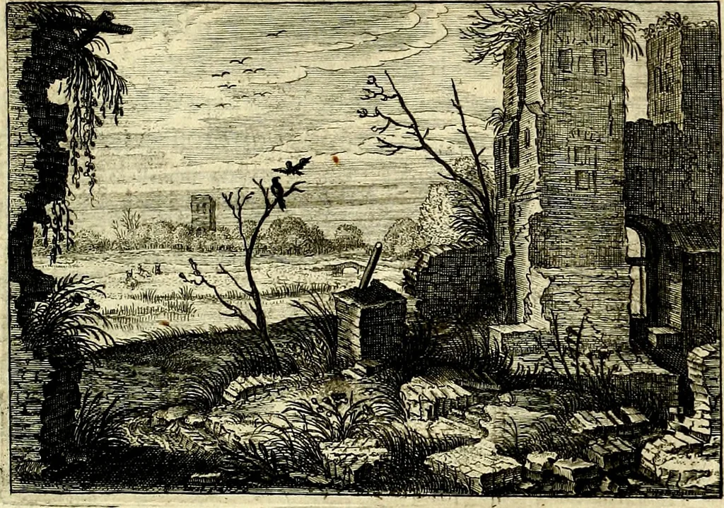 An illustration from Iohannis de Brunes I.C. Emblemata of Zinne-werck : voorghestelt, in Beelden, ghedichten, en breeder uijt-legginghen, tot uijt-druckinghe, en verbeteringhe van verscheijden feijlen onser eeuwe, 1661, leaf 150