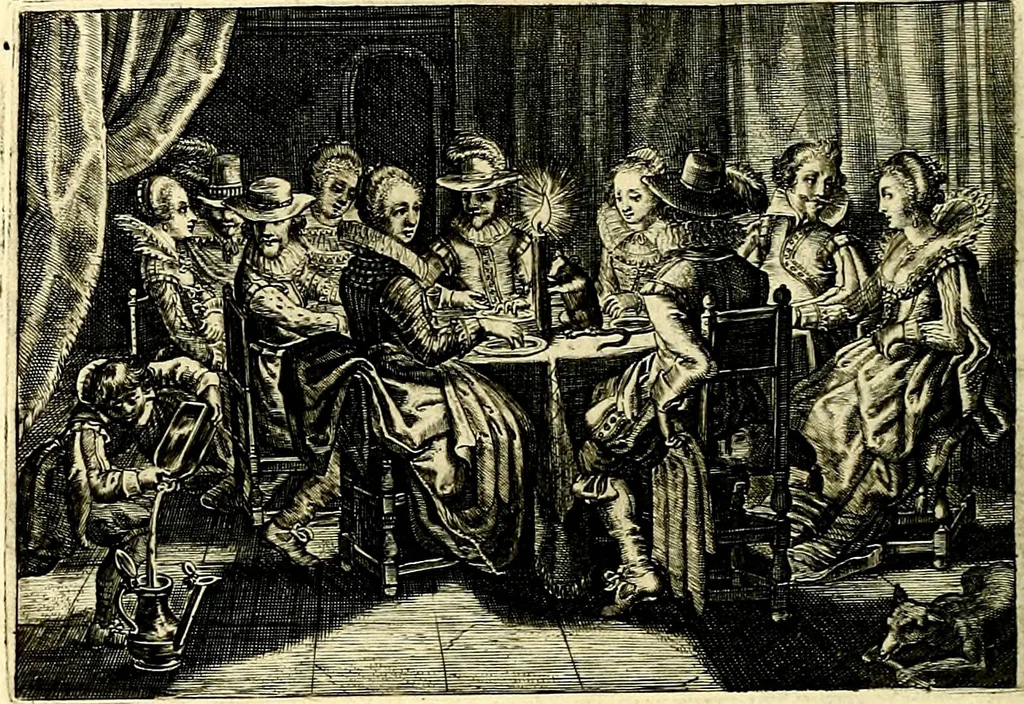 An illustration from Iohannis de Brunes I.C. Emblemata of Zinne-werck : voorghestelt, in Beelden, ghedichten, en breeder uijt-legginghen, tot uijt-druckinghe, en verbeteringhe van verscheijden feijlen onser eeuwe, 1661, leaf 207