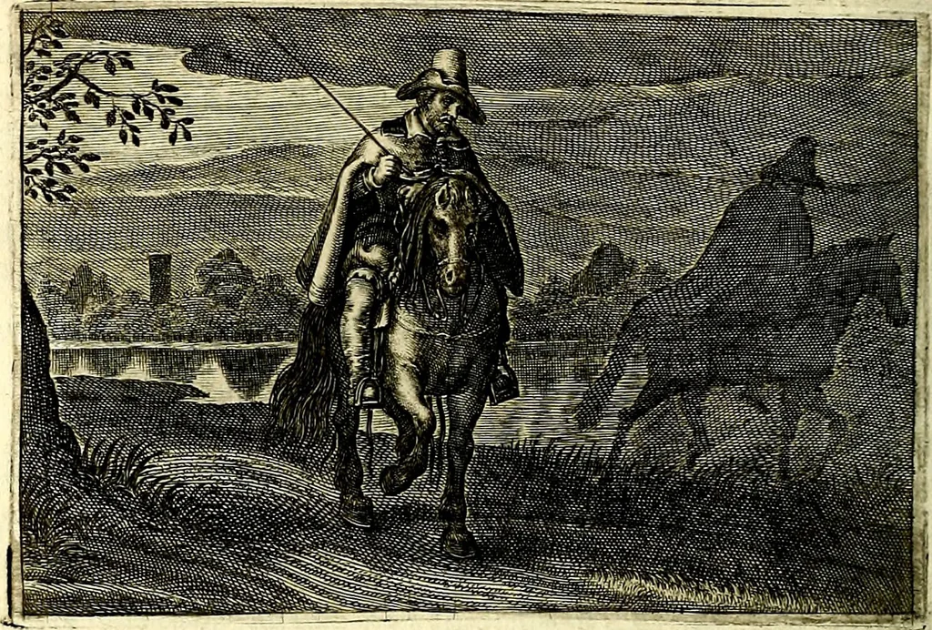 An illustration from Iohannis de Brunes I.C. Emblemata of Zinne-werck : voorghestelt, in Beelden, ghedichten, en breeder uijt-legginghen, tot uijt-druckinghe, en verbeteringhe van verscheijden feijlen onser eeuwe, 1661, leaf 249