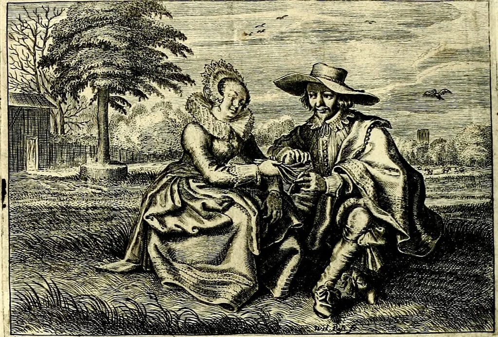 An illustration from Iohannis de Brunes I.C. Emblemata of Zinne-werck : voorghestelt, in Beelden, ghedichten, en breeder uijt-legginghen, tot uijt-druckinghe, en verbeteringhe van verscheijden feijlen onser eeuwe, 1661, leaf 305