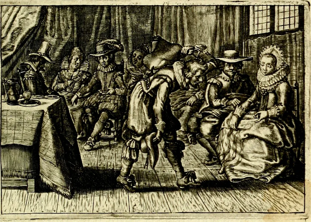 An illustration from Iohannis de Brunes I.C. Emblemata of Zinne-werck : voorghestelt, in Beelden, ghedichten, en breeder uijt-legginghen, tot uijt-druckinghe, en verbeteringhe van verscheijden feijlen onser eeuwe, 1661, leaf 34