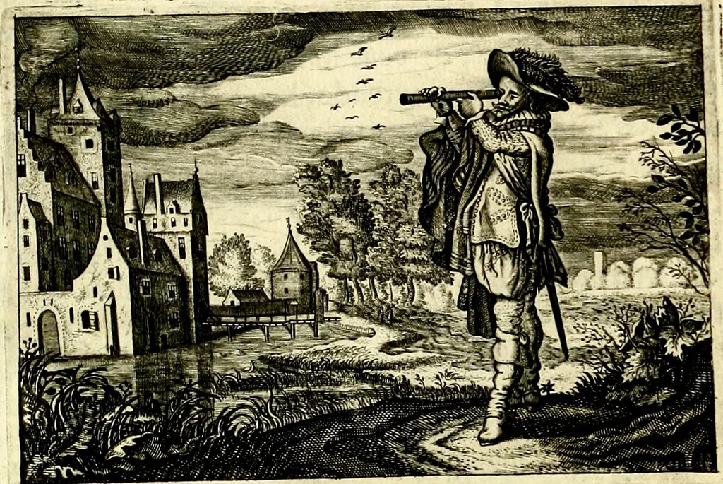 An illustration from Iohannis de Brunes I.C. Emblemata of Zinne-werck : voorghestelt, in Beelden, ghedichten, en breeder uijt-legginghen, tot uijt-druckinghe, en verbeteringhe van verscheijden feijlen onser eeuwe, 1661, leaf 344