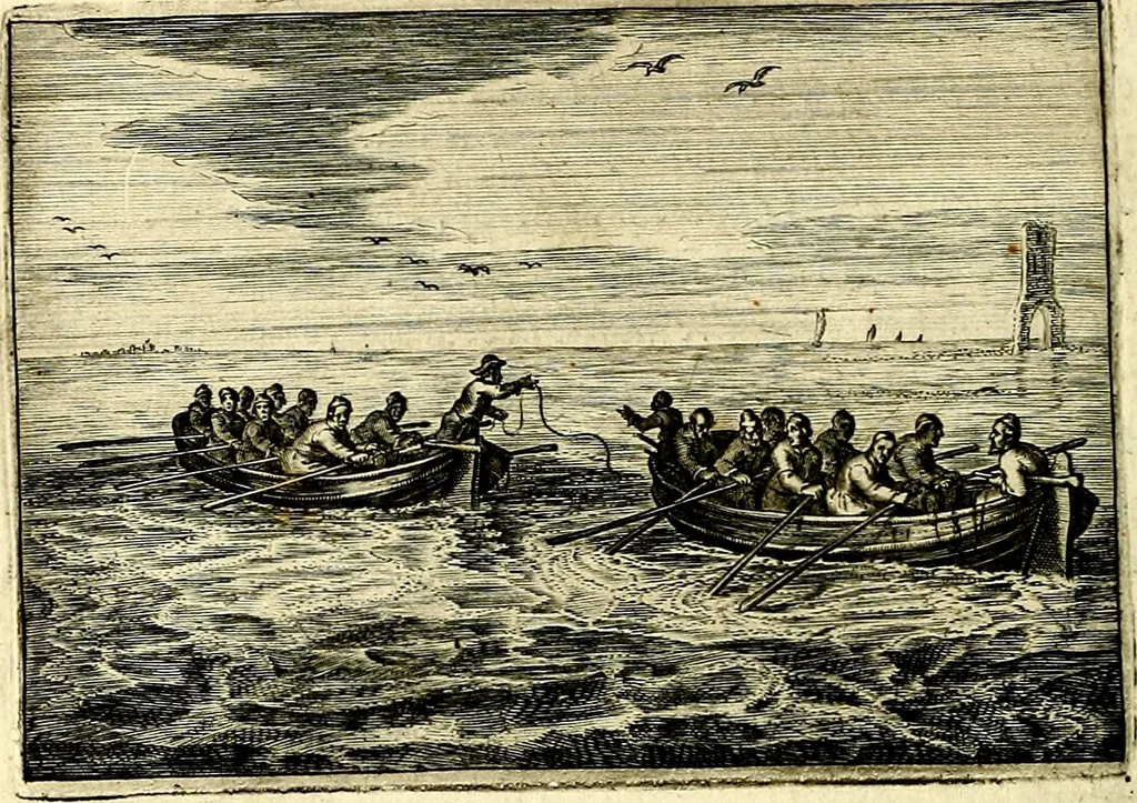 An illustration from Iohannis de Brunes I.C. Emblemata of Zinne-werck : voorghestelt, in Beelden, ghedichten, en breeder uijt-legginghen, tot uijt-druckinghe, en verbeteringhe van verscheijden feijlen onser eeuwe, 1661, leaf 51