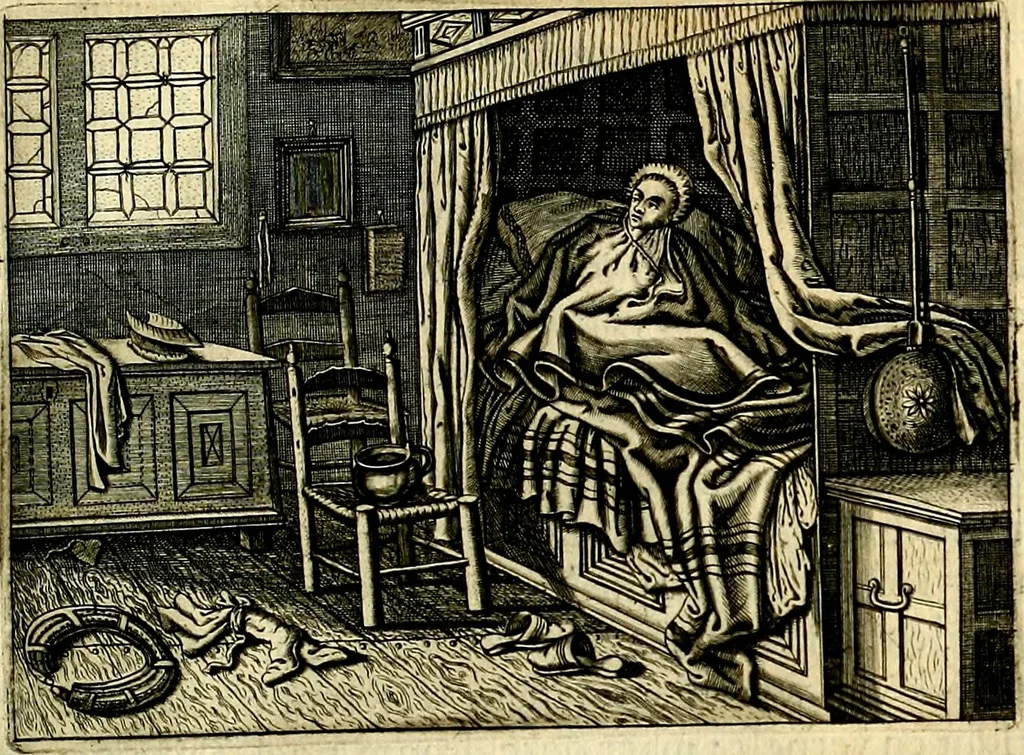 An illustration from Iohannis de Brunes I.C. Emblemata of Zinne-werck : voorghestelt, in Beelden, ghedichten, en breeder uijt-legginghen, tot uijt-druckinghe, en verbeteringhe van verscheijden feijlen onser eeuwe, 1661, leaf 116