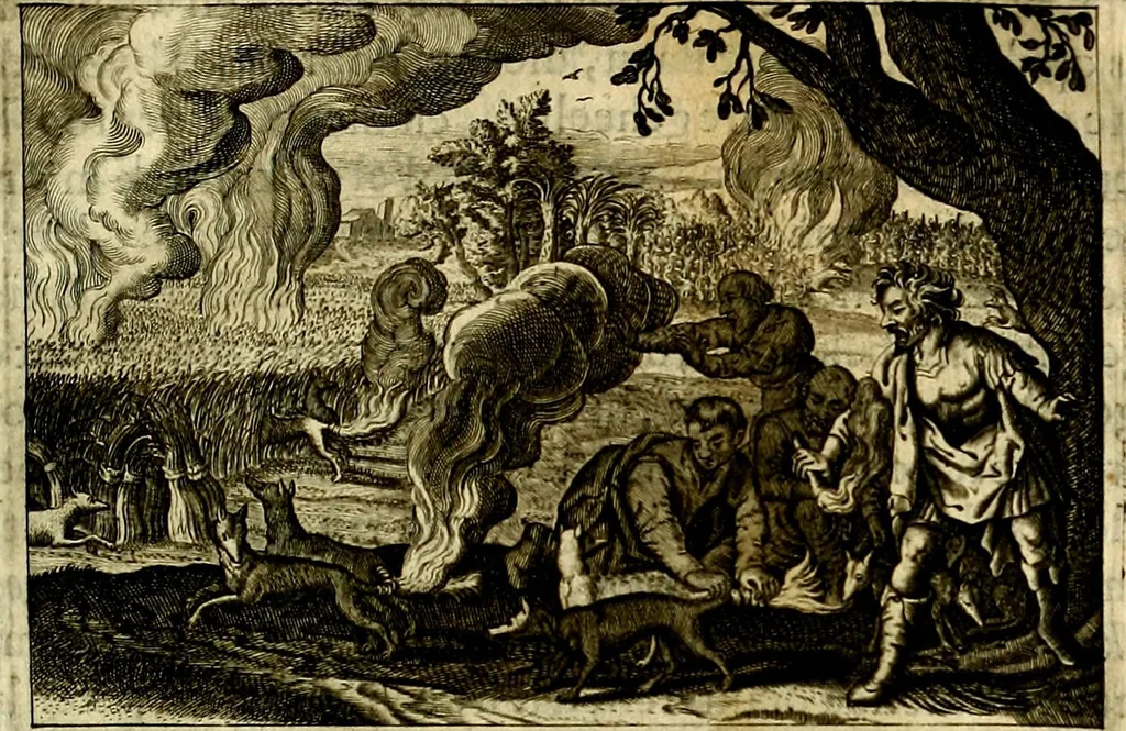 An illustration from Iohannis de Brunes I.C. Emblemata of Zinne-werck : voorghestelt, in Beelden, ghedichten, en breeder uijt-legginghen, tot uijt-druckinghe, en verbeteringhe van verscheijden feijlen onser eeuwe, 1661, leaf 130