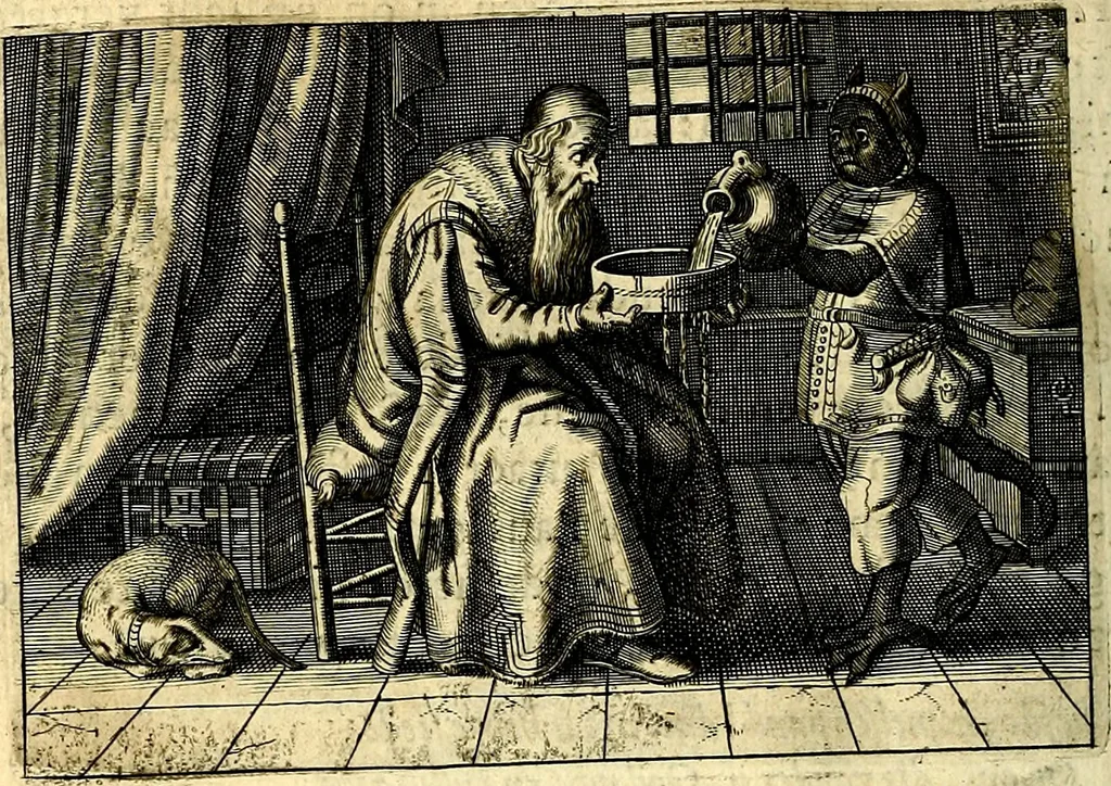 An illustration from Iohannis de Brunes I.C. Emblemata of Zinne-werck : voorghestelt, in Beelden, ghedichten, en breeder uijt-legginghen, tot uijt-druckinghe, en verbeteringhe van verscheijden feijlen onser eeuwe, 1661, leaf 139