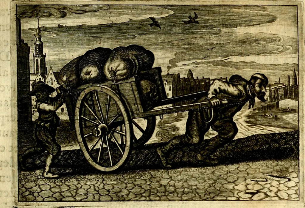 An illustration from Iohannis de Brunes I.C. Emblemata of Zinne-werck : voorghestelt, in Beelden, ghedichten, en breeder uijt-legginghen, tot uijt-druckinghe, en verbeteringhe van verscheijden feijlen onser eeuwe, 1661, leaf 206