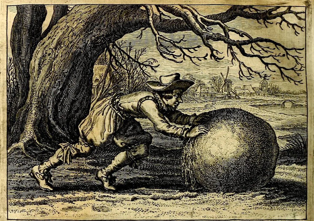 An illustration from Iohannis de Brunes I.C. Emblemata of Zinne-werck : voorghestelt, in Beelden, ghedichten, en breeder uijt-legginghen, tot uijt-druckinghe, en verbeteringhe van verscheijden feijlen onser eeuwe, 1661, leaf 237