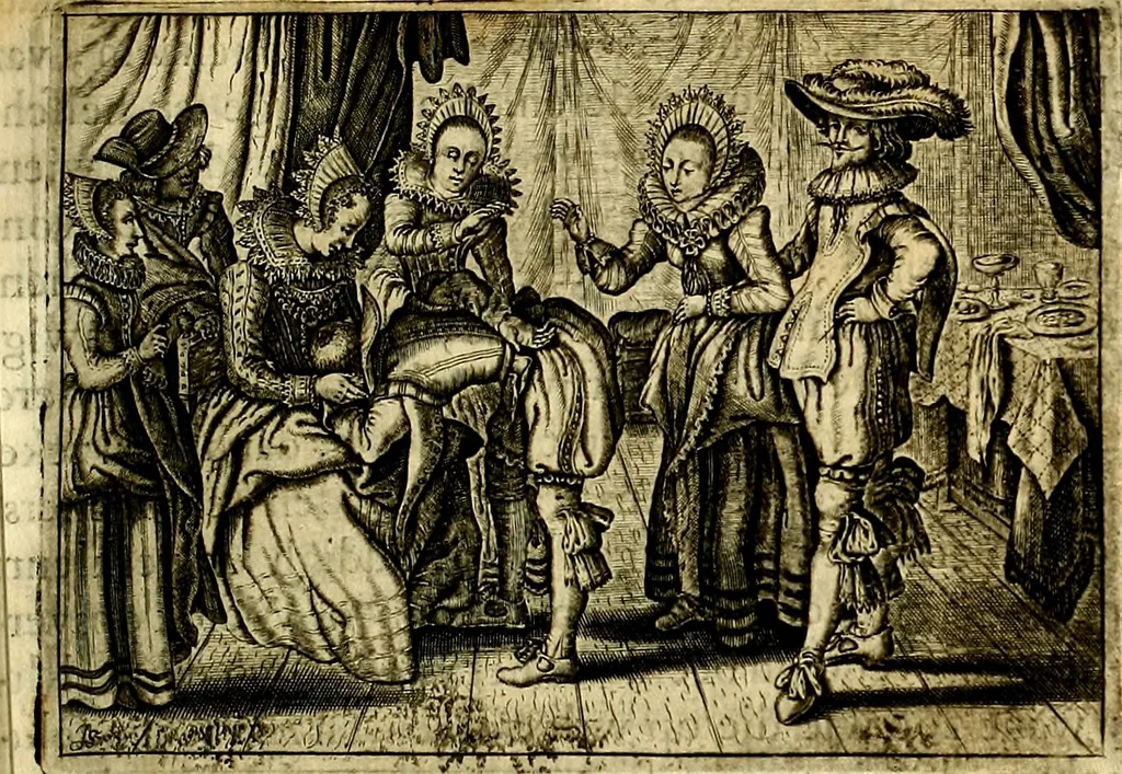 An illustration from Iohannis de Brunes I.C. Emblemata of Zinne-werck : voorghestelt, in Beelden, ghedichten, en breeder uijt-legginghen, tot uijt-druckinghe, en verbeteringhe van verscheijden feijlen onser eeuwe, 1661, leaf 246