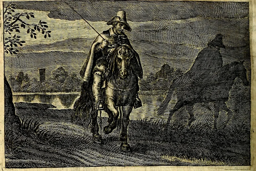 An illustration from Iohannis de Brunes I.C. Emblemata of Zinne-werck : voorghestelt, in Beelden, ghedichten, en breeder uijt-legginghen, tot uijt-druckinghe, en verbeteringhe van verscheijden feijlen onser eeuwe, 1661, leaf 253