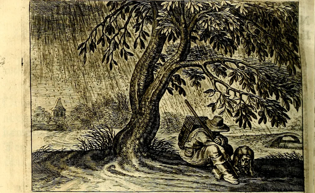An illustration from Iohannis de Brunes I.C. Emblemata of Zinne-werck : voorghestelt, in Beelden, ghedichten, en breeder uijt-legginghen, tot uijt-druckinghe, en verbeteringhe van verscheijden feijlen onser eeuwe, 1661, leaf 321