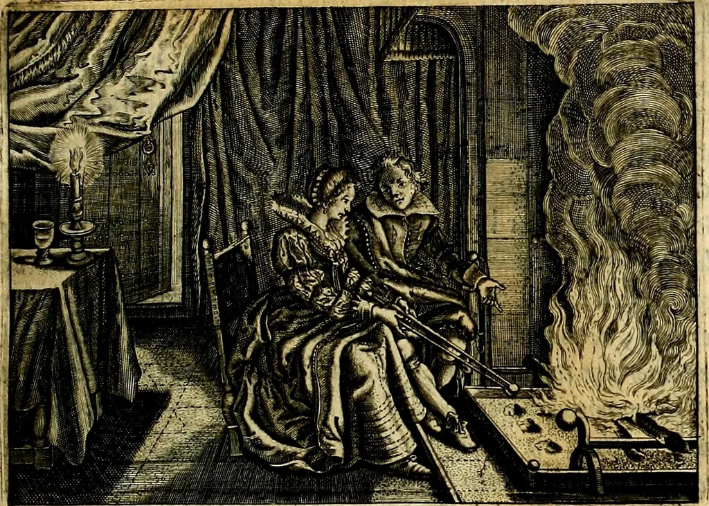 An illustration from Iohannis de Brunes I.C. Emblemata of Zinne-werck : voorghestelt, in Beelden, ghedichten, en breeder uijt-legginghen, tot uijt-druckinghe, en verbeteringhe van verscheijden feijlen onser eeuwe, 1661, leaf 354