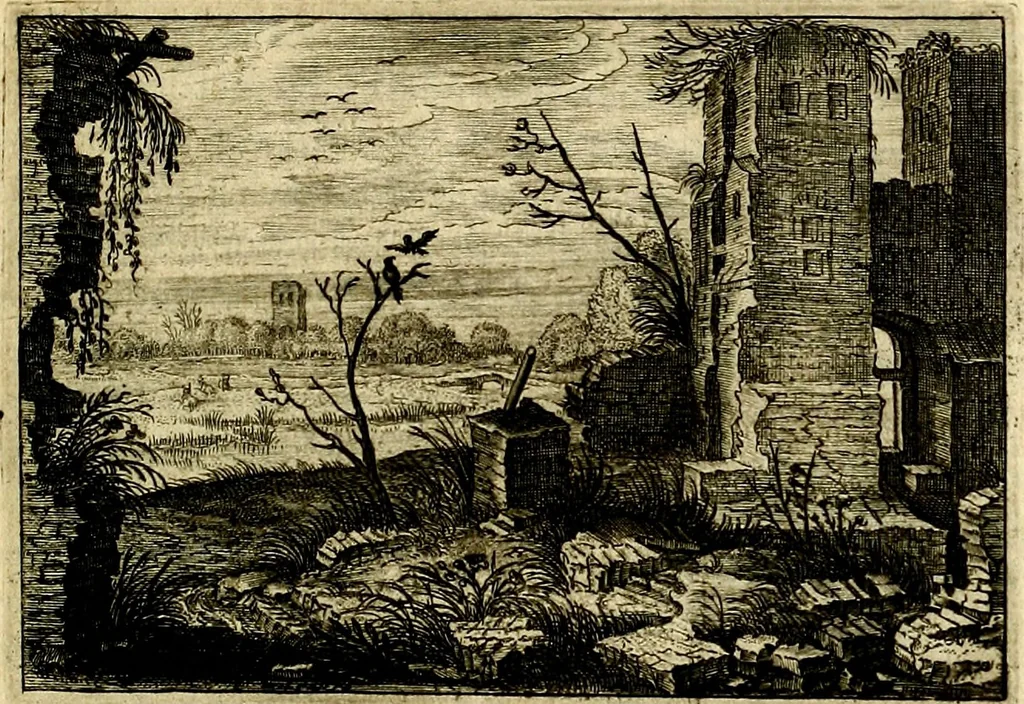 An illustration from Iohannis de Brunes I.C. Emblemata of Zinne-werck : voorghestelt, in Beelden, ghedichten, en breeder uijt-legginghen, tot uijt-druckinghe, en verbeteringhe van verscheijden feijlen onser eeuwe, 1661, leaf 152