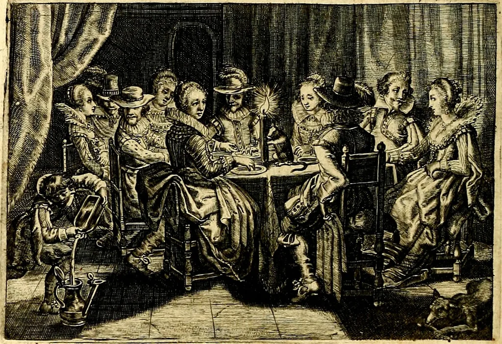 An illustration from Iohannis de Brunes I.C. Emblemata of Zinne-werck : voorghestelt, in Beelden, ghedichten, en breeder uijt-legginghen, tot uijt-druckinghe, en verbeteringhe van verscheijden feijlen onser eeuwe, 1661, leaf 209