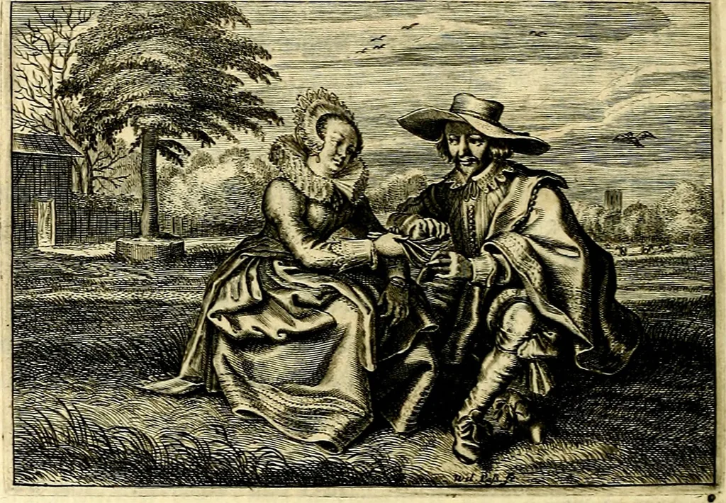 An illustration from Iohannis de Brunes I.C. Emblemata of Zinne-werck : voorghestelt, in Beelden, ghedichten, en breeder uijt-legginghen, tot uijt-druckinghe, en verbeteringhe van verscheijden feijlen onser eeuwe, 1661, leaf 307