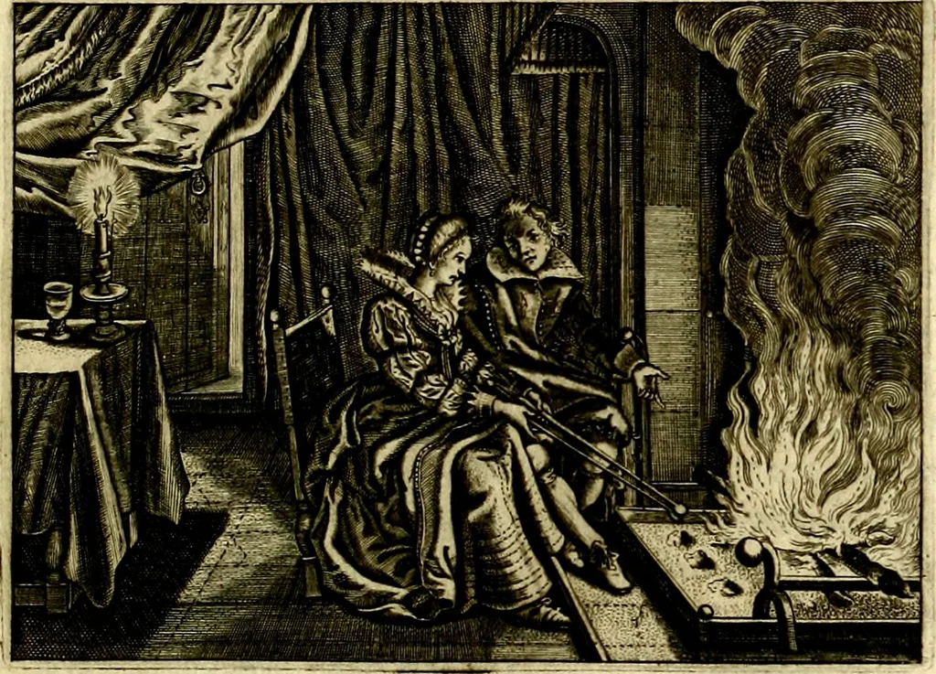 An illustration from Iohannis de Brunes I.C. Emblemata of Zinne-werck : voorghestelt, in Beelden, ghedichten, en breeder uijt-legginghen, tot uijt-druckinghe, en verbeteringhe van verscheijden feijlen onser eeuwe, 1661, leaf 352
